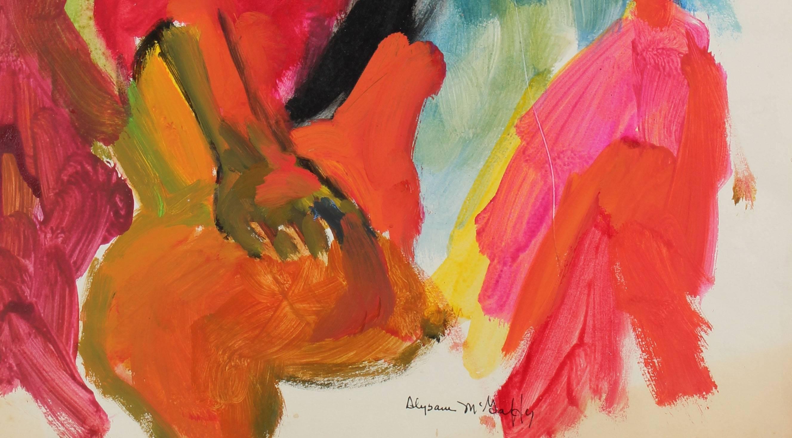Figuratives Porträtgemälde aus der Bay Area, ca. 1960er Jahre – Painting von Alysanne McGaffey