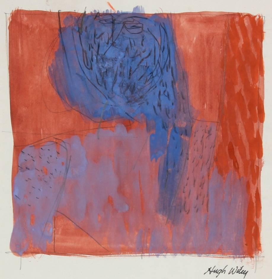 Fiery Gouache Abstract, 1966 - Abstract Expressionist Art by Hugh Wiley