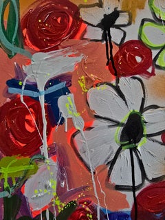 FLORAL CHAOS 24" x 18" - Un bouquet colorato e vivace di fiori selvatici