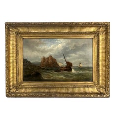 Louis Étienne Timmermans Belgian Classical Sailboats Marine Oil Painting