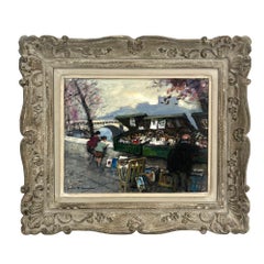 Jules René Hervé French Post-Impressionist Oil Painting, Paris, Original frame