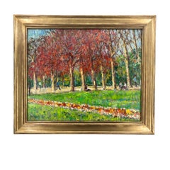 Max-Michel Agostini French Post-Impressionist Colorful Landscape Oil Painting