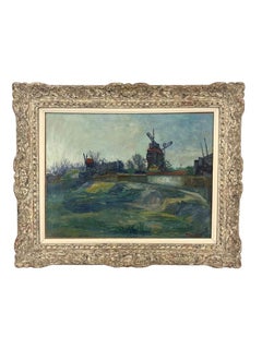 Élisée Maclet French Impressionist Paris Montmartre Street Scene Oil Painting