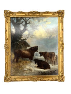 Edward Robert Smythe, dipinto a olio di paesaggio classico vittoriano inglese, grande
