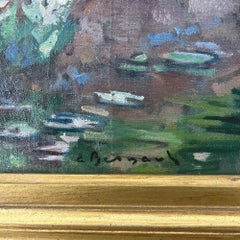 Édouard Bernaut French Post-Impressionist Landscape Painting in Original Frame