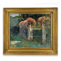 French Impressionist Landscape Oil Painting, Signed, 20th Century