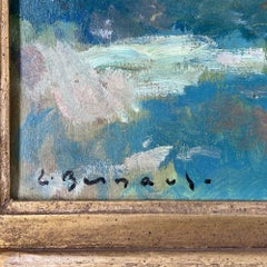 French Impressionist Landscape Oil Painting, Signed, 20th Century