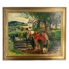 Impressionist Landscape Oil Painting, British, Signed and Dated 1934, 28x24
