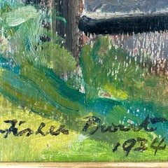 Impressionist Landscape Oil Painting, British, Signed and Dated 1934, 28x24