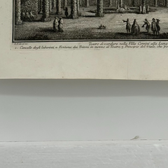 18th Century Italian Rome / Tiber River Architectural Engraving by Guiseppi Vasi