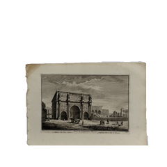 Architekturstich aus dem 18. Jahrhundert: Rom / Tiber, Italien, von Guiseppi Vasi