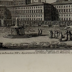 18th Century Italian Rome / Tiber River Architectural Engraving by Guiseppi Vasi