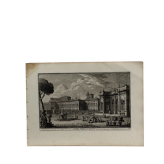 18th Century Italian Rome / Tiber River Architectural Engraving by Guiseppi Vasi