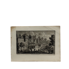 Architekturstich aus dem 18. Jahrhundert: Rom / Tiber, Italien, von Guiseppi Vasi