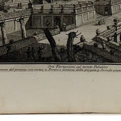18th Century Italian Rome / Tiber River Architectural Engraving by Guiseppi Vasi