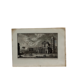 18th Century Italian Rome / Tiber River Architectural Engraving by Guiseppi Vasi