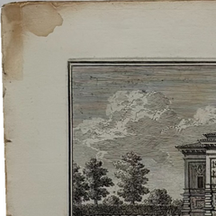 18th Century Italian Rome / Tiber River Architectural Engraving by Guiseppi Vasi