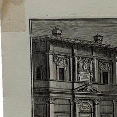 18th Century Italian Rome / Tiber River Architectural Engraving by Guiseppi Vasi