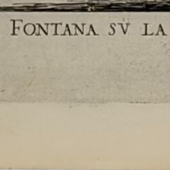 17th Century Italian Fountains of Rome Architectural Etching, circa 1691