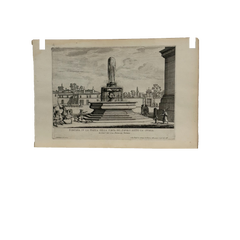 17th Century Italian Fountains of Rome Architectural Etching, circa 1691