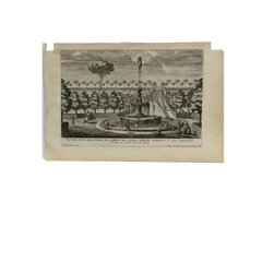 17th Century Italian Fountains of Rome Architectural Etching, circa 1691