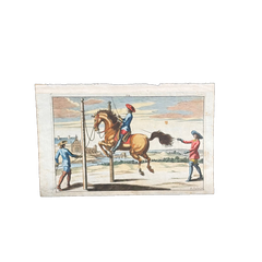 1751 Hand-Colored English Equestrian Engraving, 1st Duke of Newcastle
