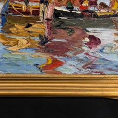 Mediterranean Boats — Rudolf Négely, Hungarian Impressionist