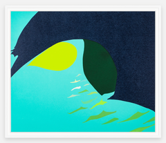 « Heights » : œuvre d'art abstrait expressionniste, linogravure et sérigraphie, 2010-