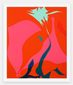 Sérigraphie et linogravure d'inspiration expressionniste abstraite « Weft », non encadrée, 2010+