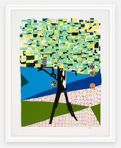 Litografía titulada «Un simple mortal de este mundo», expresionismo abstracto, 2010+