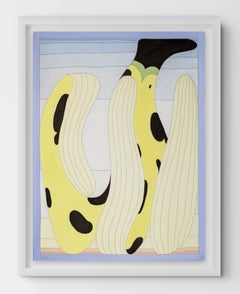 Early Banana Peel Sunrise Print, Contemporary Etching, 2010s, Framing Available