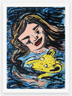 Alice and Mouse Screen Print, Contemporary Style, Framing Available
