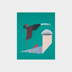 Journey of Souls, Contemporary Silkscreen Print, Signed, 24 x 19.25"