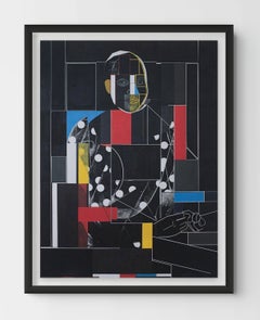 «El relojero», impresión abstracta con pigmentos de archivo, se puede enmarcar, 22,5 x 30