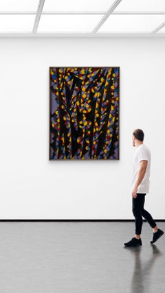 « Sans titre » – Œuvre abstraite britannique de St Ives, acrylique sur papier