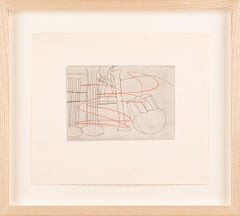 "Palaestra" British St Ives Modernist Cancelled Etching