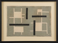 „Design für Porthia Prints“ – Britischer abstrakter Siebdruck aus St. Ives auf Leinen