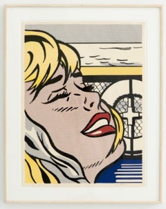 Shipboard Girl By Roy Lichtenstein Pop Art Lithograph