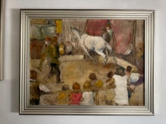 Pal Fried (1893-1976) - "Circus" Large Mid-Century Impressionist Oil on Canvas