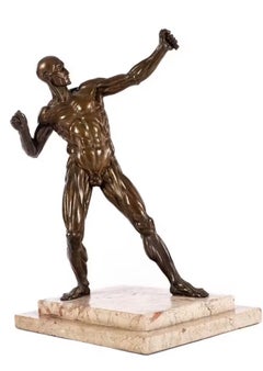 Ecorché Bronze Sculpture "The Archer", Follower of Willem van Tetrode