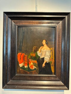 Workshop of Frans van Mieris the Elder (1635-1681) - Woman before a Mirror