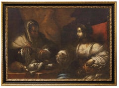 Scene of Temptation, Baroque Oil Painting, Framed, 116 x 166 cm