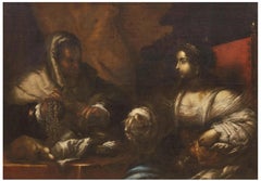 Scene of Temptation, Baroque Oil Painting, Framed, 116 x 166 cm