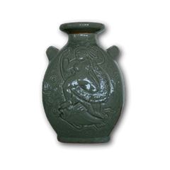 Riesige Bodenvase aus Steingut mit Seladon-Glasur, „Royal Cph.“ von Bode Willumsen