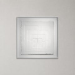 Hommage à Josef Albers, Geometric Abstract Drawing, 45 x 45 cm, Signed, Good