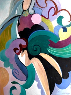 Vivace, Contemporary Abstract Oil Painting on Canvas, 48 x 36 Unframed