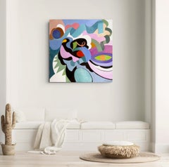 Rhapsody, Contemporary Abstract Oil Painting on Canvas, 40 x 40