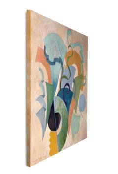 Minuet, Contemporary Abstract Oil Painting on Canvas, 40 x 40