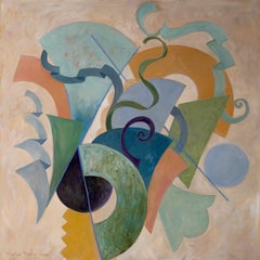 Minuet, Contemporary Abstract Oil Painting on Canvas, 40 x 40