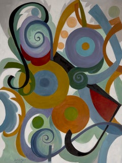 Étude, dipinto astratto contemporaneo a olio su tela, 40 x 30 senza cornice